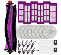 Pack d'accessoires de rechange pour aspirateur robot, 1 brosse principale + 8 chiffons + 6 filtres + 8 sacs pour Eureka J15 Max Ultra Cleaner (B)