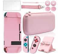Étui et accessoires pour Nintendo Switch Rose 10 pièces