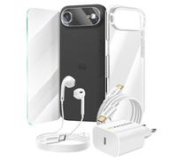 Pack d'accessoires - MAYAXESS - iPhone 17 Air - Coque transparente - Chargeur rapide 20W - Écouteurs USB-C