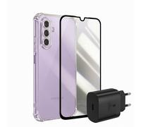 Pack d'Accessoires pour Galaxy A37 Coque avec Verre et Chargeur USB-C 25W Samsung Transparent