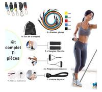 Pack d’Exercice 11 pièces - Kit d’exercice et de musculation - Sport et Fitness à domicile - Accessoire Yoga - Pack de sport et de Pilates Multiples utilités - Qualité supérieure - Sun & Sia