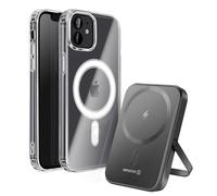 Pack d'accessoires - SWISSTEN - iPhone 12 Mini - Coque bi-matière - Powerbank 5000 mAh - Charge sans fil 15W