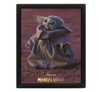 Pack d'affiches effet 3D encadrée Star Wars : The Mandalorian Grogu 26 x 20 cm (