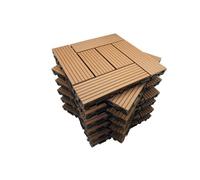 Pack dalle de terrasse 1m² bois composite classic (11 pièces 30 x 30 cm ) - L: 30 cm - l: 30 cm - E: 24 mm - Terre cuite