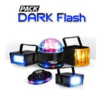 Pack Dark FLASH 5 Effets Derby Zirkus + SunMagic ASTRO/UFO + 2 Strobes + Ovni
