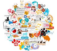 Pack d'autocollants 50 psychologie Animale Autocollants vétérinaires Nouveau Pet Doctor vétérinaire Graffiti Autocollants