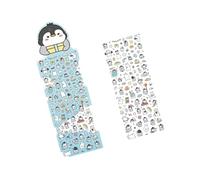 Pack d'autocollants animaux à breloques, adaptés à la décoration de scrapbooking, indéchirables, accessoires d'artisanat sûrs, texture en plastique, autocollants de papeterie repositionnables