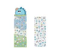 Pack d'autocollants animaux à breloques, adaptés à la décoration de scrapbooking, indéchirables, accessoires d'artisanat sûrs, texture en plastique, autocollants de papeterie repositionnables