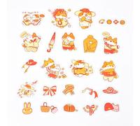 Pack D'autocollants D'animaux Mignons, Étiquette Scrapbooking, Kawaii, Papeterie De Décoration En Coeur De Fille, Diy Bricolage, Esthétique Coréenne, Fournitures, 46 Pièces