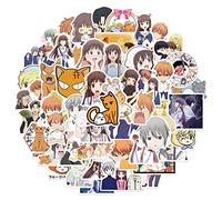 Pack d'autocollants de panier de fruits d'anime 50 pièces, décalcomanies d'anime de vinyle pour ordinateur portable de planche à roulettes, cadeau pour des adultes, enfants, adolescents