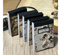 Pack D'autocollants De Scrapbooking Vintage De 50 Feuilles Comprenant Du Papier Washi, Des Pages De Livres Anciens, Des Mots Anglais, Des Autocollants Décoratifs Nostalgiques Pour La Création D'un Jou