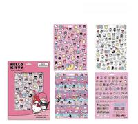 Pack d'autocollants Hello Kitty - Set décoratif pour enfants avec autocollants réutilisables, idéal pour travaux manuels, jouets et cahiers scolaires