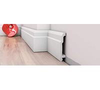 Pack de 10/20 mètres plinthes plinthes bande de sol - blanc - matériau dur - décoration - mur - sol - terrasse (DP9)