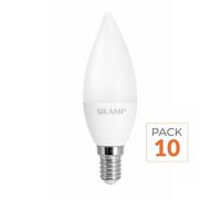 Pack de 10 - Ampoule LED E14 8W 220V C37 180° - Blanc Neutre 4000K - 5500K