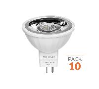 Pack de 10 - Ampoule LED GU5.3 / MR16 12V 8W SMD 80° - Blanc Froid 6000K - 8000K