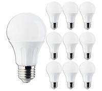 Pack de 10 ampoules lED a60 A5 Grand Angulo, 12 W, culot obèse E27, lumière blanche 6400 K