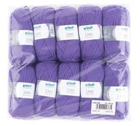 Pack de 10 Balles - Gründl - Lisa Premium - Acrylique - Violet - 50 g chacune