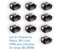 Pack de 10 Batteries 18v LXT 5.0 Ah Makita BL1850BX10