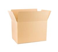 Pack de 10 boîtes en carton renforcé avec dimensions 60x40x40 cm et simple cannelure - Fabriquées en l´UE avec du carton recyclé, résistantes aux envois, au stockage et aux déménagements
