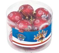 Pack de 10 boules de sapin de Noël diamètre 6cm. par Paw Patrol Nickelodeon ARDITEX PW14026 rouge