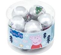 Lot de 10 boules de Noël argentées 6cm - PEP