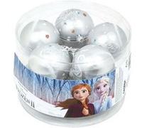 Pack de 10 boules de sapin diamètre 6cm d'Elsa La Reine des Neiges II Disney ARDITEX WD13420 Gris