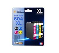 Pack de 10 Cartouches compatible pour Epson 604XL Noir et Couleurs