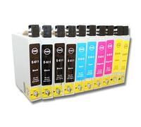 Pack de 10 cartouches compatible pour Epson Stylus DX4200, DX4250, DX4800, DX4850 imprimante - Set cyan, magenta, jaune, noir