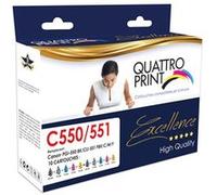 Pack de 10 cartouches compatibles canon pgi550/cli551xl 2 noir + 2 photo noir + - Kaps Multicolore G
