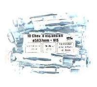 Pack de 10 Chevilles à expansion M5 BATIFIX diamètre 5 x 37mm + Vis