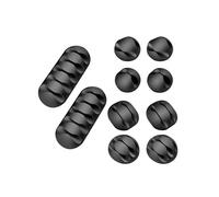 Pack de 10 Clips de Rangement pour Câbles avec Adhésif 3M Swissten Noir