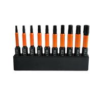Pack De 10 Conseils Précis Bits D'étoile Magnétique 100 Mm Ou 50 Mm De Longueur S2Steel Adaptés Impacts Driver Et Perceuses