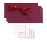 Pack De 10 Enveloppes Rouges, Pack De 10 Cartes Rouges, Enveloppes Cadeaux Créatives, Enveloppes Cadeaux En Espèces Personnalisées, Enveloppes De Ruban Rétro