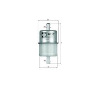 Pack de 10 - Filtre à carburant KL 11 OF MAHLE pour HONDA MAZDA SUBARU