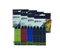 Pack de 10 Hibrox Cartouches jet d'encre Compatible Epson 4x T0711 Noire 2x T0712 Cyan 2x T0713 Magenta 2x T0714 Jaune Pour Epson BX 300 F 310 FN 610 FW D 120 120 PRO 78 92 DX 4000 4050 4400 4450 5000