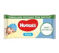 Pack de 10 - Huggies - PURE - Lingette bébé x 56 G