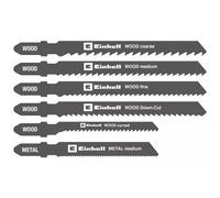 kwb by Einhell Lames de scie sauteuse 10 lames – Tige en T, bois & métal, pour appareils sans fil