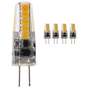 Pack de 10 LED G4 0705 AC/DC 12V 3W 37mm 2700K, Ampoule Halogène de Remplacement pour Éclairage Intérieur,Blanc chaud,5 pièces/3 W AC12V
