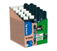 Pack de 10 marqueurs effaçables V-Board Master Pilot + 10 recharges dont 5 offertes - noir