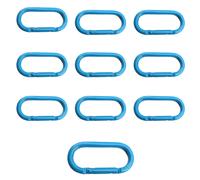 Pack De 10 Mousquetons Bleu Bleu