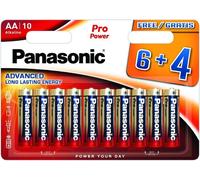 Pack de 10 Piles Alcaline LR06 Mignon AA Panasonic Pro Power - 5410853042167