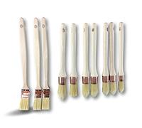Pack de 10 pinceaux | Lot de 10 packs | 7 ronds à rechampir et pouce | 3 plats coudés radiateur | Fabrication 100% française | Haut de gamme professionnels | Viroles cuivrées | Kibros PINCOP10x10