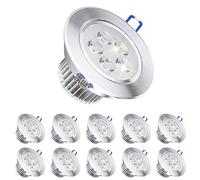 Pack de 10, Pocketman 220V 5W LED plafonnier Downlight, Cool Spotlight blanc lampe encastrée d'éclairage, avec pilote LED