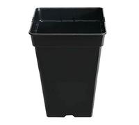 Pack de 10 pots de fleurs carré en plastique noir de 7L - 20 x 20 x 27,5 cm