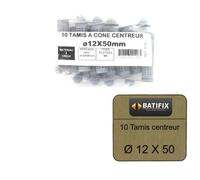 Pack de 10 Tamis à cone centreur BATIFIX diamètre 12 x 50mm