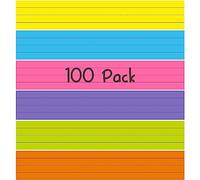 Pack de 100 bandes de phrases, papier ligné de couleur arc-en-ciel pour la pratique de l'écriture, outil d'apprentissage pour l'école, la classe et les fournitures de bureau (6 couleurs assorties)