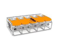 Pack de 100 bornes de connexion rapide à levier WAGO 5 entrées fil souple et rigide - S221