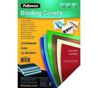 Fellowes – Couvertures de reliure Delta Grain Cuir – A3 Noir – Pack de 100