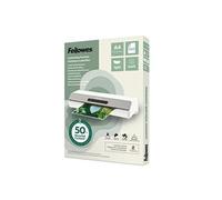 Fellowes Pochettes de plastification A4 – Pack de 100 – Finition mate 75/80 µm – 50% recyclé