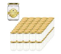 Pack de 100 Pots à Confiture en Verre Vides 240 ml- Bocaux en verre, Bocaux pour Conserves et Confitures, Pot a Miel en Verre, Pot a Yaourt, Pot Sauce- Marriage